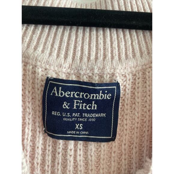 Abercrombie Fitch Womens XS Pink Knit Pullover Sweater Feminine Fairy - Picture 5 of 6